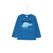 s.Oliver longsleeve met printopdruk blauw Jongens Katoen Ronde hals Pr...