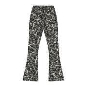 Cars flared broek PILAR met all over print zwart/beige Jongens Viscose...