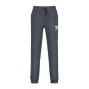 Vingino tapered fit joggingbroek Basic met printopdruk donkergrijs Jon...