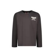 Vingino longsleeve Basic met printopdruk grijs Jongens Katoen Ronde ha...