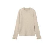 NAME IT KIDS fijngebreide longsleeve NKFVIANNA lichtzand Beige Meisjes...