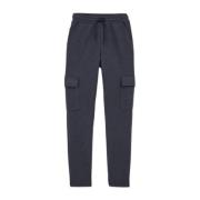 WE Fashion gemêleerde slim fit joggingbroek donkerblauw Jongens Polyes...