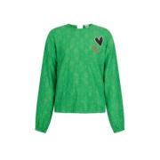 Shoeby longsleeve groen Meisjes Polyamide Ronde hals Effen - 158/164