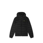 Lyle & Scott gewatteerde jas zwart Jongens Nylon Capuchon Effen - 152/...