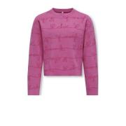 KIDS ONLY GIRL sweater roze Trui Meisjes Viscose Ronde hals All over p...