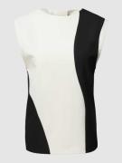 Blousetop in two-tone-stijl, model 'ABSTRACT BLOCKING TOP'