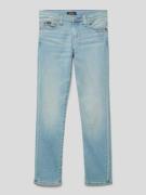 Straight leg jeans met labelpatch, model 'ELDRIDGE'