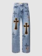 Baggy jeans met CRUCIFIX-kruisprint