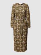 Midi-jurk van viscose met all-over motief, model 'ALBUM'