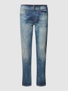 Jeans met contrastnaden, model 'Slimmy Tapered'