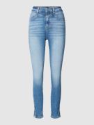 Skinny fit jeans met labeldetail, model 'KITT'
