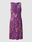Knielange jurk in wikkellook, model 'AFARA'