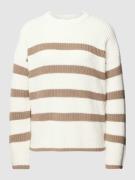 Gebreide pullover met streepmotief, model 'BLOOMIE'