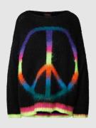 Gebreide pullover met motiefprints, model 'RAINBOW PEACE'