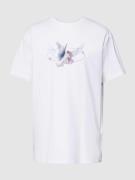 T-shirt met motiefprint, model 'VIVE LE LIBERTÉ'