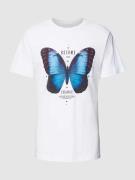 T-shirt met motiefprint, model 'Become the Change'