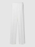 Wide leg cut stoffen broek en elastische tailleband, model 'CLARA'