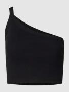 Korte top met one shoulder-band, model 'MAYA'