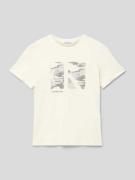 T-shirt met label- en motiefprint, model 'SERENITY MONOGRAM'