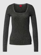 Gebreide pullover met glitterlook, model 'Sunessyn'