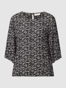 Blouse met all-over motief, model 'Riana'