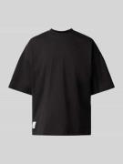 T-shirt met labelpatch, model 'LOGO'