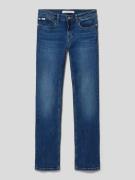 Flared cut jeans met labelpatch