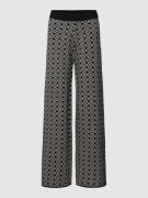 Wide leg stoffen broek met all-over motief