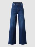 Wide leg high rise jeans met stretch, model 'Suri'