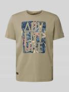 T-shirt met statement- en motiefprint