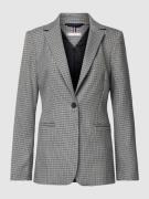 Blazer met pied-de-poule-motief en reverskraag