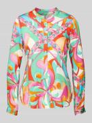 Blouse van viscose met all-over motief