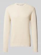 Gebreide pullover met ronde hals, model 'DANE'