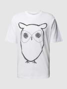 T-shirt met motiefprint, model 'big owl'