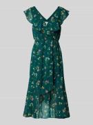 Midi-jurk in wikkellook met bloemenmotief