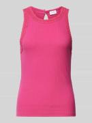 Tanktop met gehaakt kant, model 'BABIA'