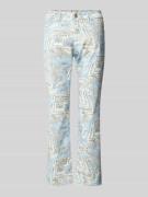 Slim fit broek met all-over print, model 'CLAIRE'