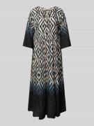 Midi-jurk van viscose in laagjeslook, model 'Tamy'