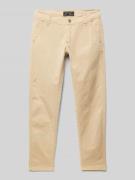 Skinny fit chino met labelpatch, model 'NORMAL'