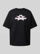 Oversized T-shirt met labelprint, model 'SUPERSTAR'