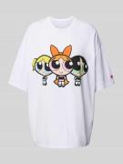 Powerpuff Girls x REVIEW - T-shirt met labeldetails