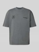 Oversized T-shirt met label- en motiefprint, model 'GORDAN'