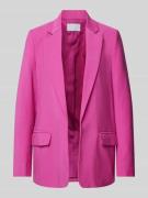 Blazer in effen design met paspelzakken