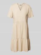 Mini-jurk van een mix van linnen en viscose, model 'TIRI'