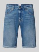 Korte jeans met labelstitching, model 'RONNIE'