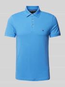 Slim fit poloshirt met labelstitching