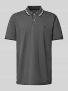 Regular fit poloshirt met contraststrepen