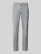 Straight fit jeans met labelpatch, model 'CADIZ'
