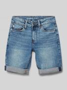 Korte jeans met labelpatch, model 'Tavio'