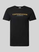 T-shirt met labelprint, model 'Copenhagen'